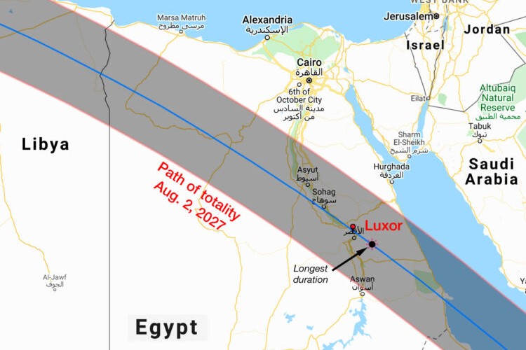 Luxor Solar Eclipse Tours 2027